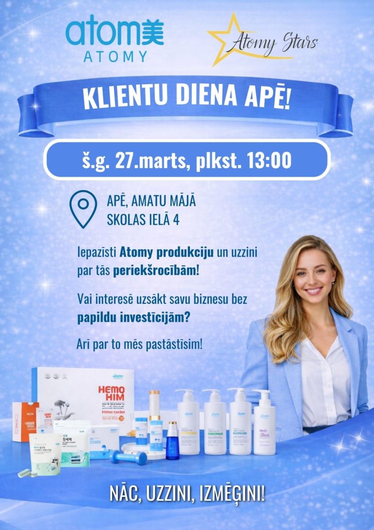Atomy klientu diena Apē!