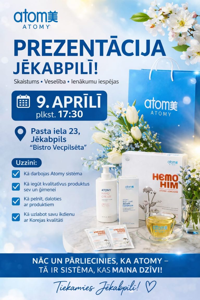 Atomy prezentācija Jēkabpilī!